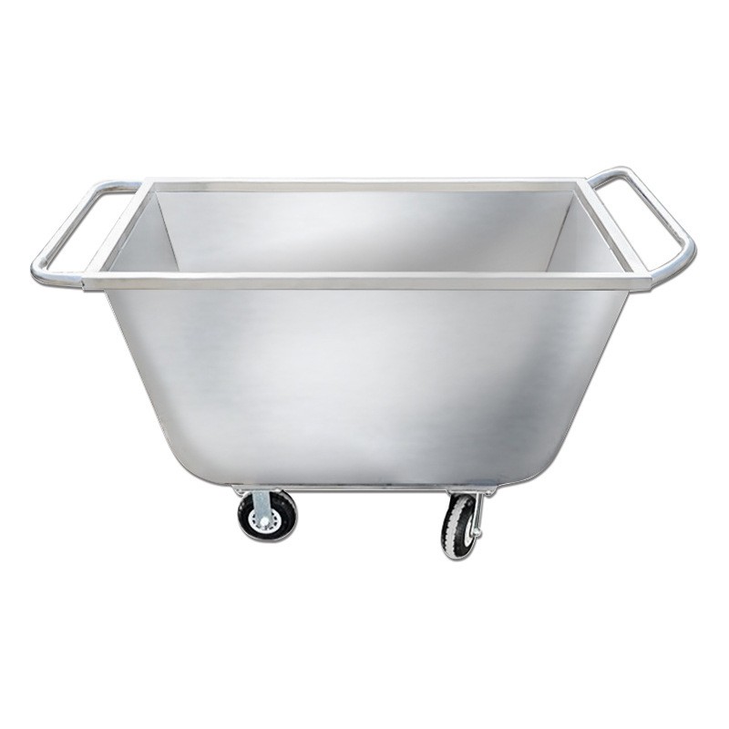 不锈钢饲料车猪场手推车推料车养殖场喂料车饲料推车养猪图5