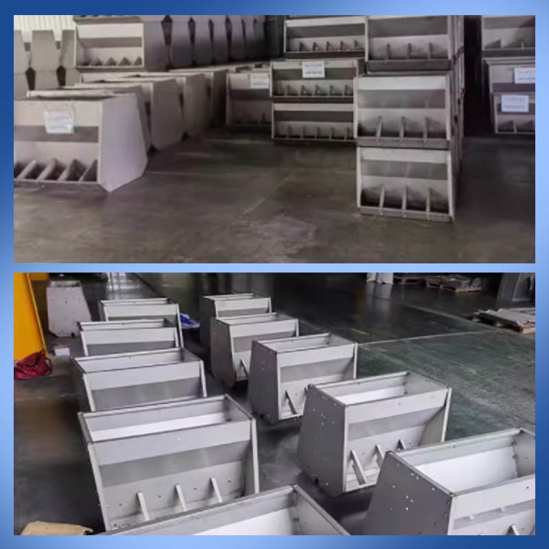 猪用不锈钢双面料槽保育育肥料槽自动采食料槽小猪补料槽猪用食槽图2