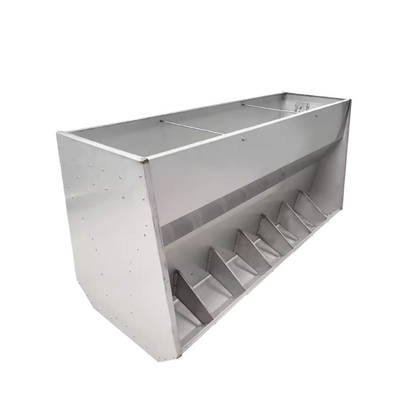 猪用不锈钢双面料槽保育育肥料槽自动采食料槽小猪补料槽猪用食槽图5