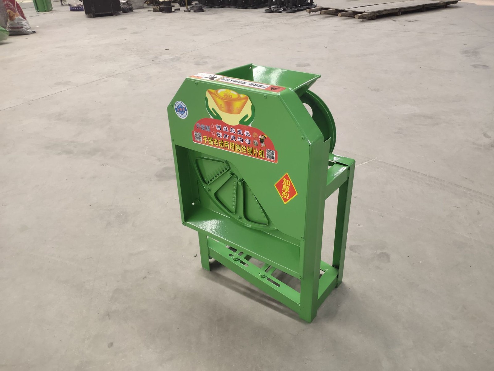 厂家出售电动手摇不锈钢款铁款刨丝切片两用小型家用机养殖畜牧业图5