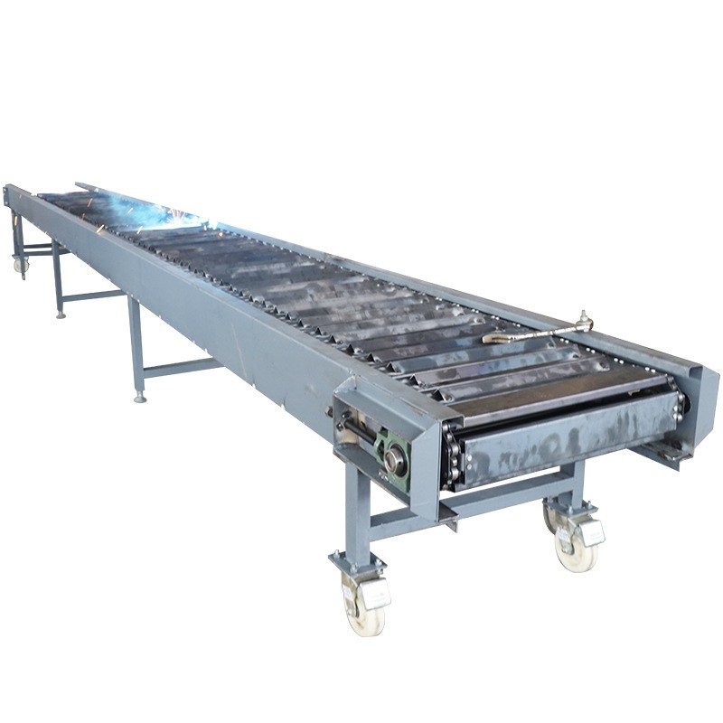 碎石鳞板输送机物流分拣流水线输送设备工业重型不锈钢链板输送机图5