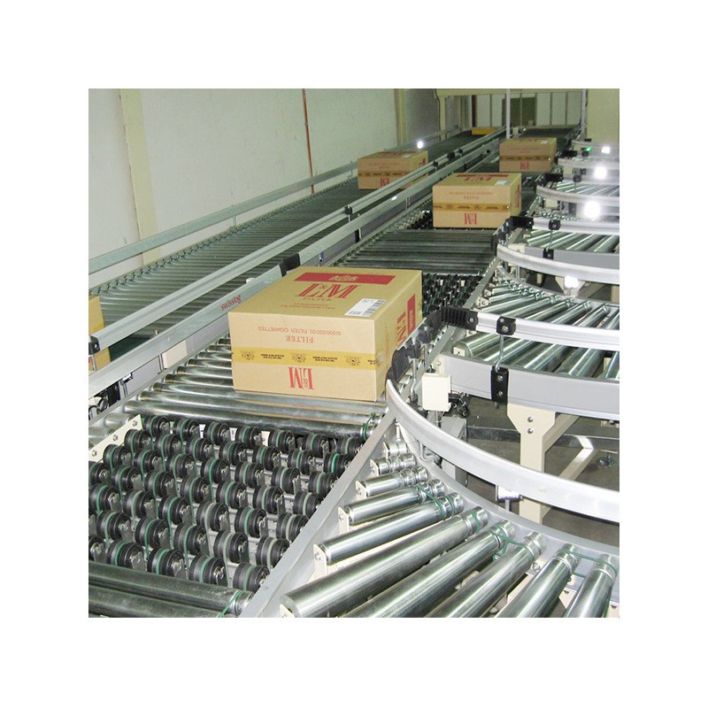 滚筒输送机90度转弯机快递运输动力滚筒线无动力滚筒输送机流水线图5