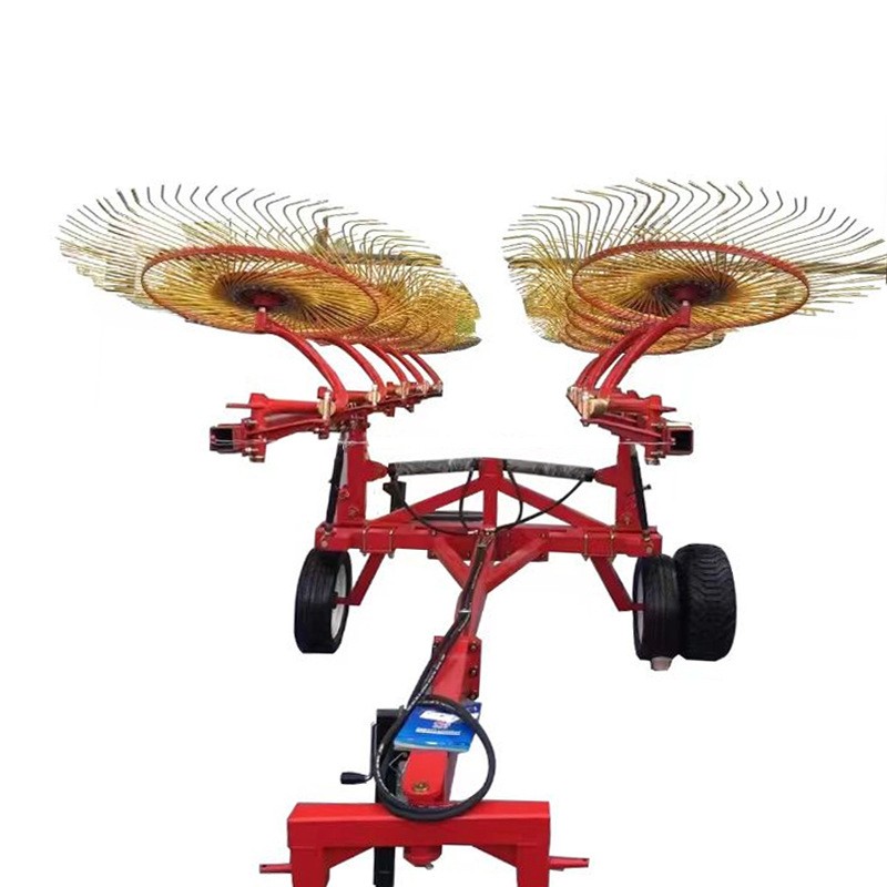 仿地形纸盘搂草机干湿牧草收集机拖拉机带牵引式草场自动搂拾机图5