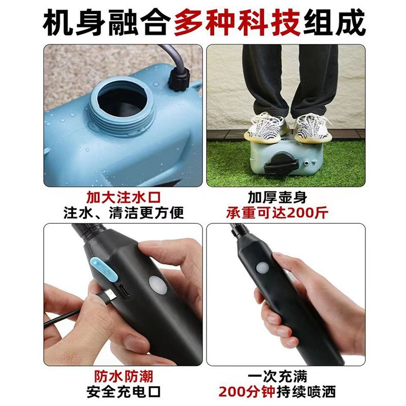 小型电动喷水壶家用喷雾器浇花消毒专用喷壶打药神器源头厂家批发图4