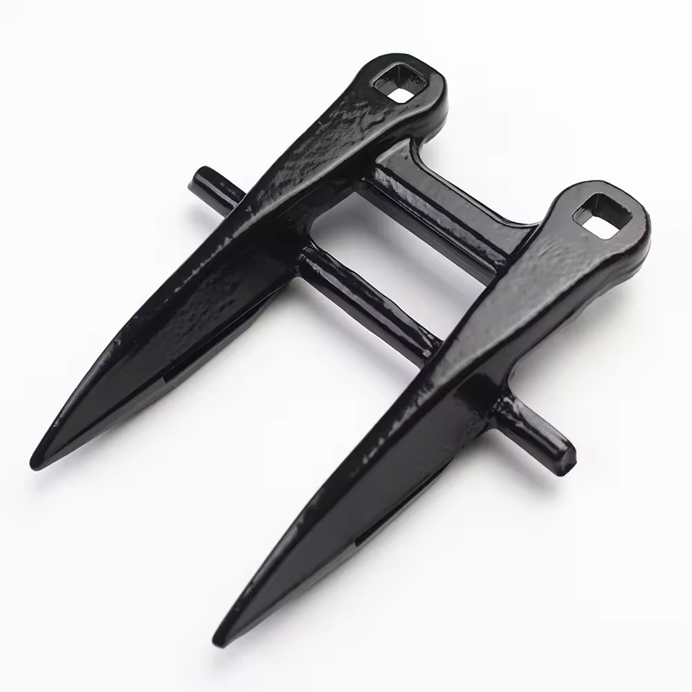 护刀器定制出口厂家直供高品质合金联合收割机锻铸造双刀头护刃器图5