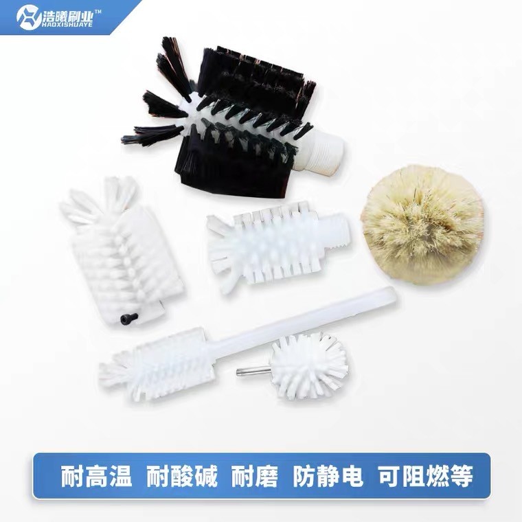 工业毛刷辊滚筒刷厂家小型尼龙丝刷除尘空心毛刷轮圆形圆筒刷图2