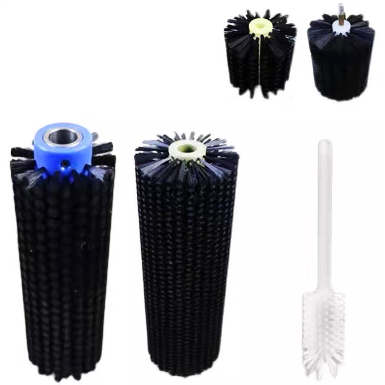 工业毛刷辊滚筒刷厂家小型尼龙丝刷除尘空心毛刷轮圆形圆筒刷图5