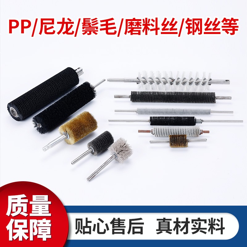 工业弹簧刷外绕弹簧刷抛光打磨除锈缠绕钢丝镀铜纯铜毛刷辊可定制图2