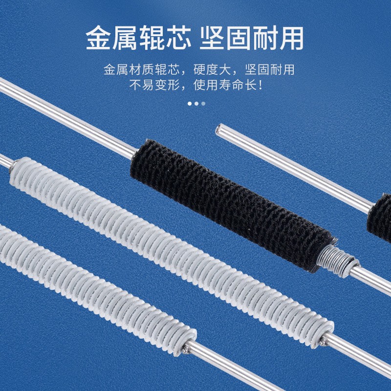 工业弹簧刷外绕弹簧刷抛光打磨除锈缠绕钢丝镀铜纯铜毛刷辊可定制图3