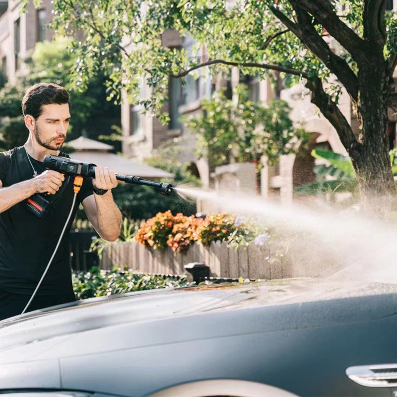 厂家直供高压洗车枪 便携式无线洗车机 锂电池洗车水枪家用洗车器图3