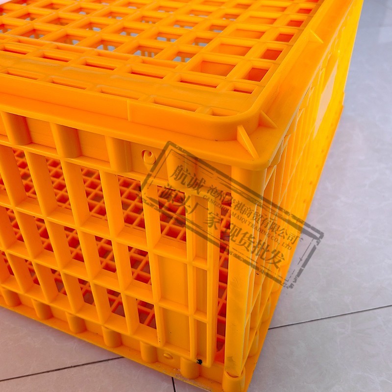 鸡笼周转箱出口款特大号鸡笼子鸭鸽兔鸡用家禽运输筐塑料鸡框批发图4