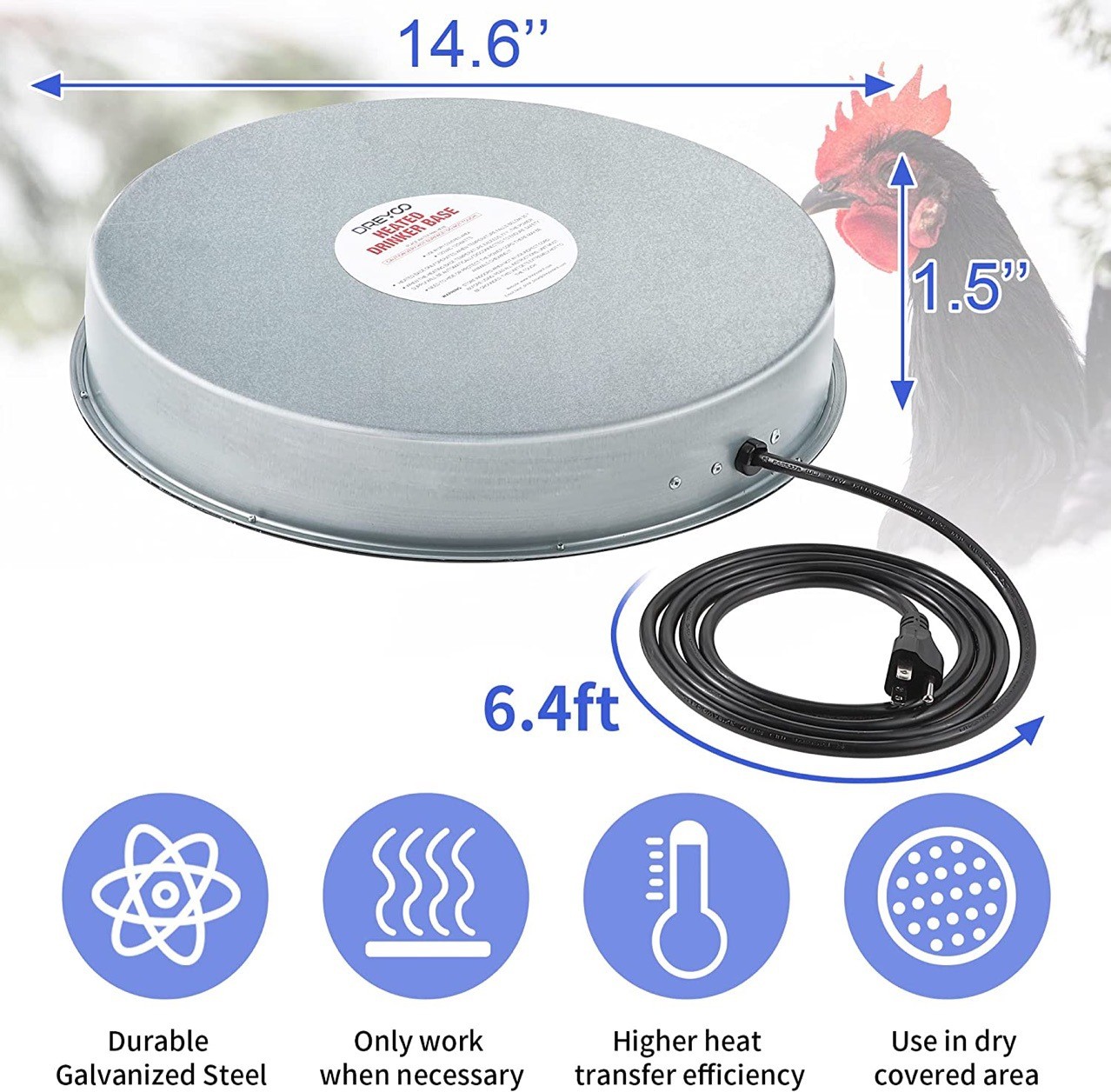 鸡用饮水加热底座 鸡用加热盘图4