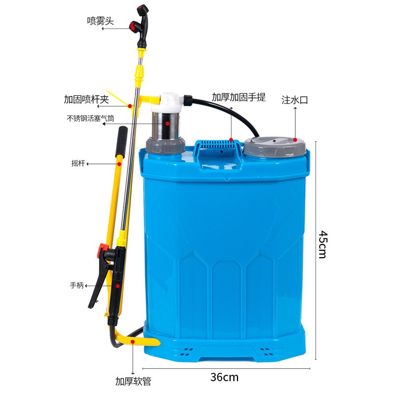厂家批发手动背负式喷雾器高压手摇式喷雾器喷壶消毒打药机喷雾机图4