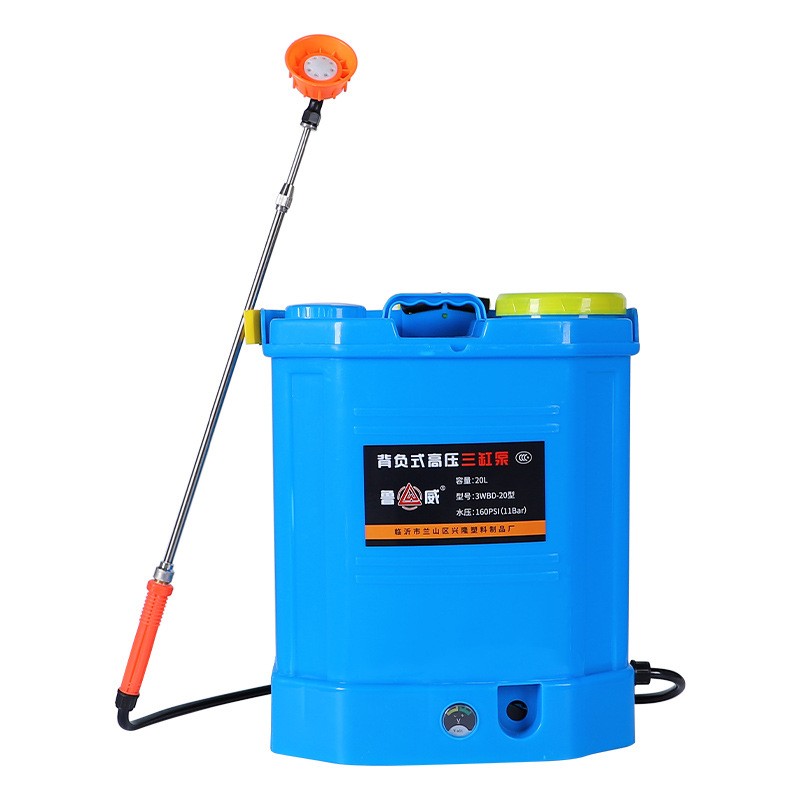 鲁威三缸泵高压电动喷雾器大功率农用果树打药喷雾机锂电池喷雾器图4