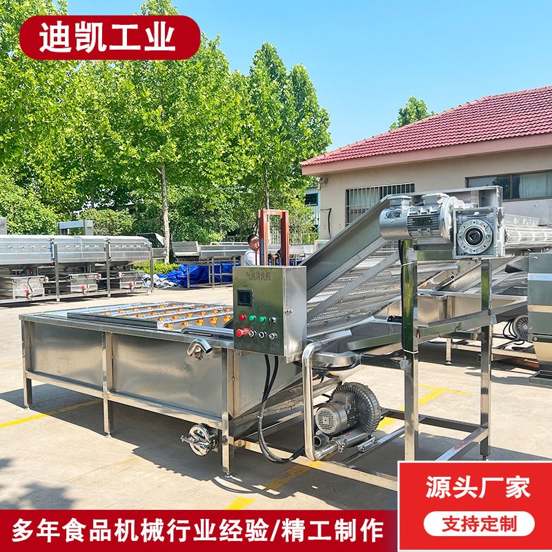 果蔬气泡清洗机 西蓝花生菜喷淋洗菜机 韭菜小青葱净菜加工设备图4