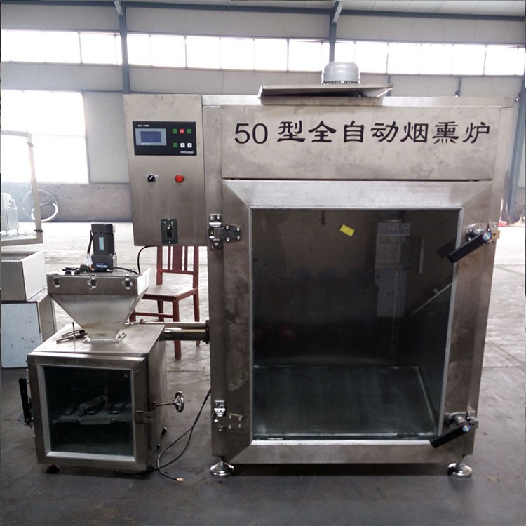 烧鸡烧鸭烧鹅烟熏炉不锈钢蒸熏炉豆干烟熏炉设备熟食上色设备图2