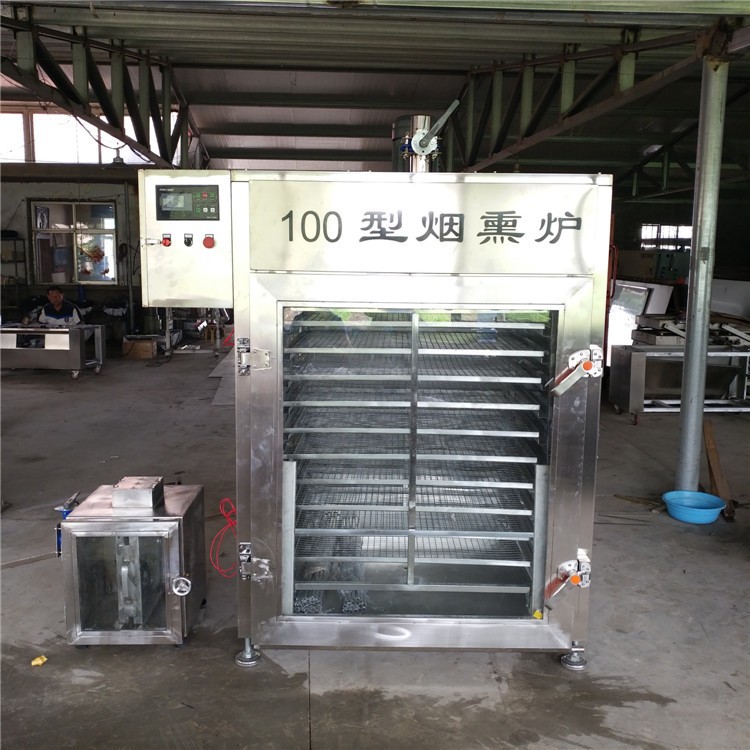 烧鸡烧鸭烧鹅烟熏炉不锈钢蒸熏炉豆干烟熏炉设备熟食上色设备图4