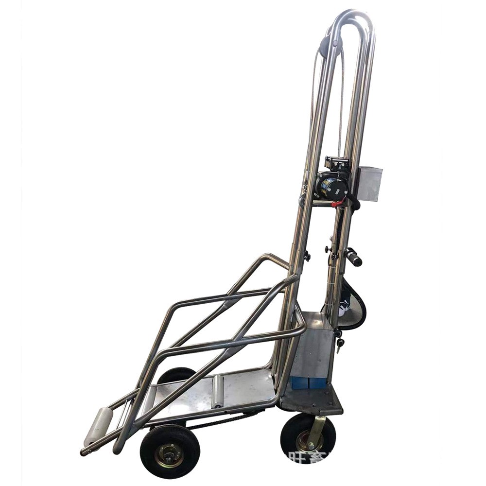 牧旺不锈钢自动行走式拖猪车拉死猪车省力自动拖猪车图5