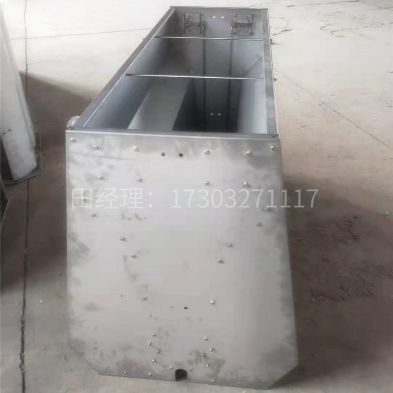不锈钢双面料槽厂家批发 仔猪自动采食槽双面6孔不锈钢保育料槽图4