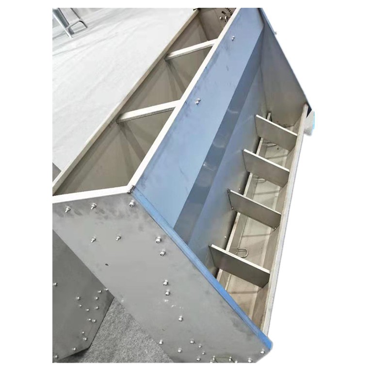 不锈钢双面料槽厂家批发 仔猪自动采食槽双面6孔不锈钢保育料槽图5