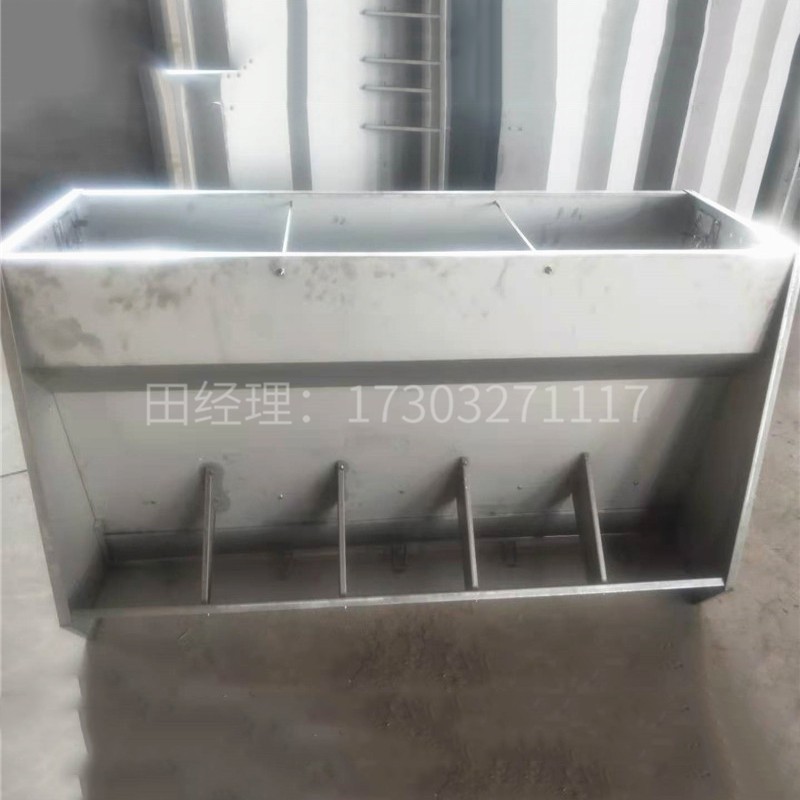 不锈钢双面料槽厂家批发 仔猪自动采食槽双面6孔不锈钢保育料槽图3