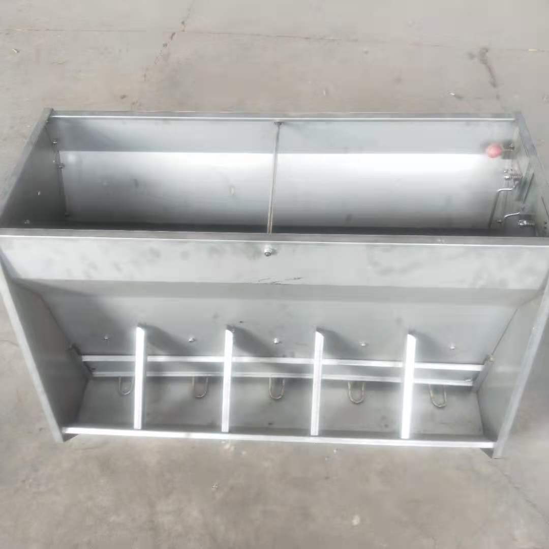 不锈钢双面料槽厂家批发 仔猪自动采食槽双面6孔不锈钢保育料槽图2