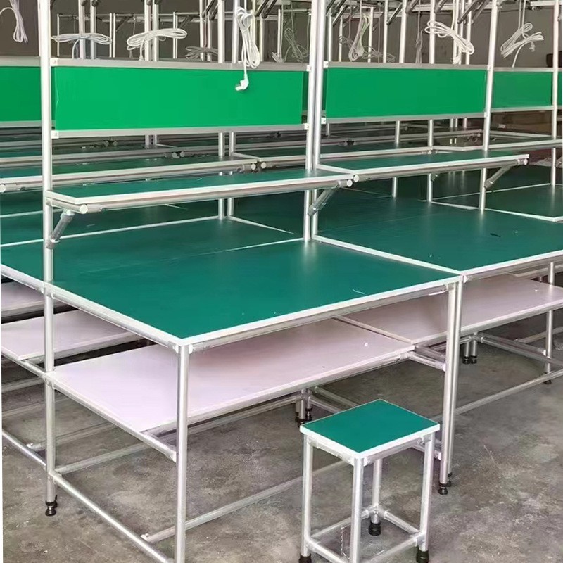 江西防静电铝型材工作台精益管线棒工作台可移动精益管工作台供应图4