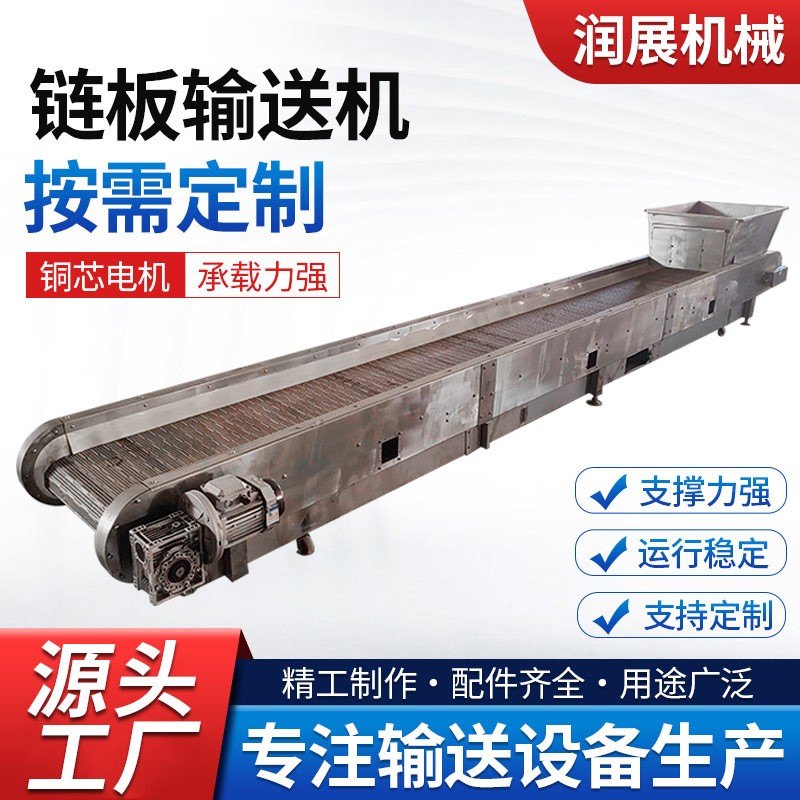 厂家快递链板输送机铜芯电机高效率速度可调节不锈钢碳钢输送机图2