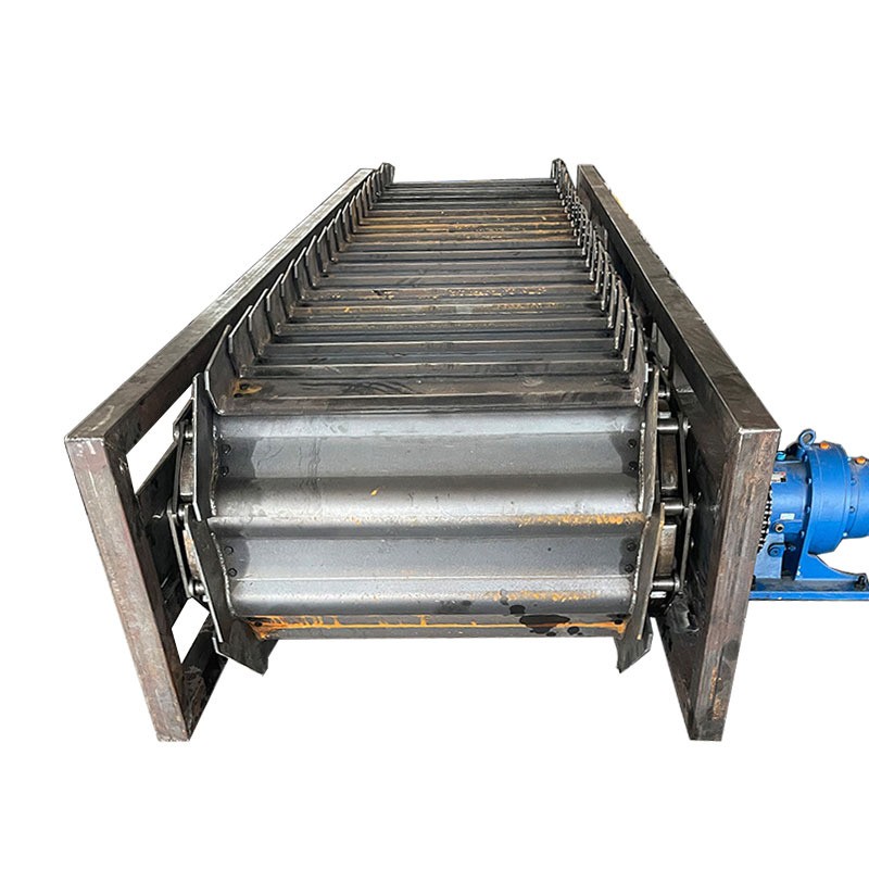 碳钢鳞板输送机碎石板链传送机鳞板喂料机重型链板式给料机传送带图5