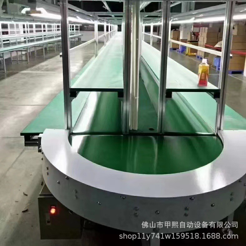 流水线皮带转弯输送机U型传送机180度物流分拣快递输送双边工作台图2