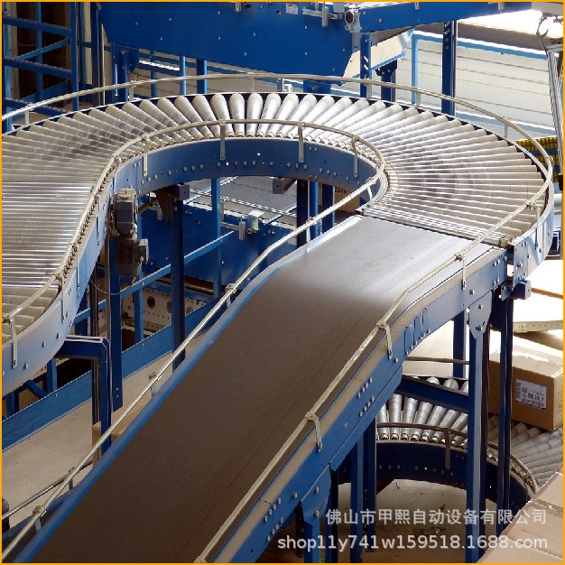 流水线皮带转弯输送机U型传送机180度物流分拣快递输送双边工作台图5