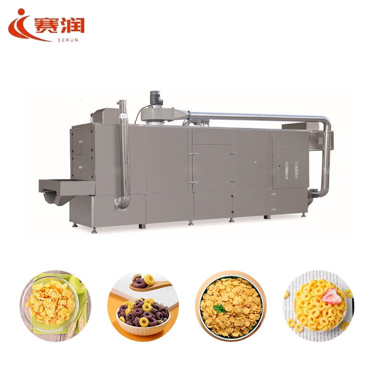 早餐玉米片生产线 即食谷物脆膨化机 牛奶冲泡谷物片生产设备图2