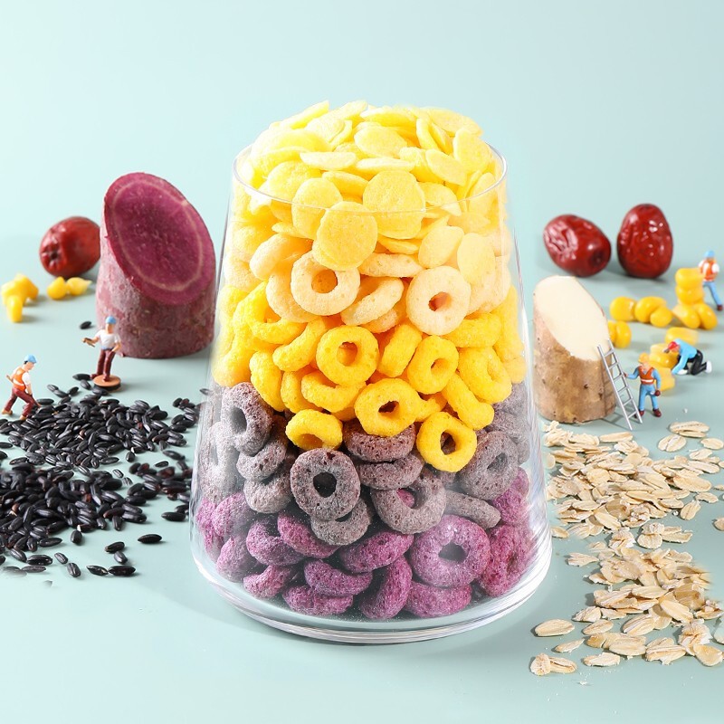 玉米片谷物脆卡乐比早餐谷物生产线 LY-65双螺杆食品膨化机设备图3