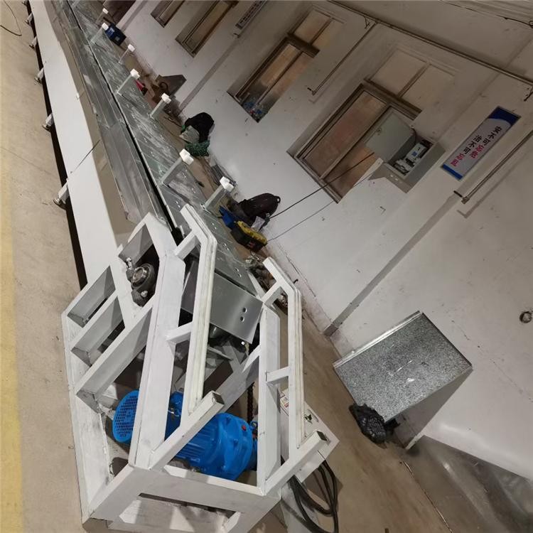 304不锈钢链板输送机 食品加工流水线板链传送机 冲孔链板输送带图5