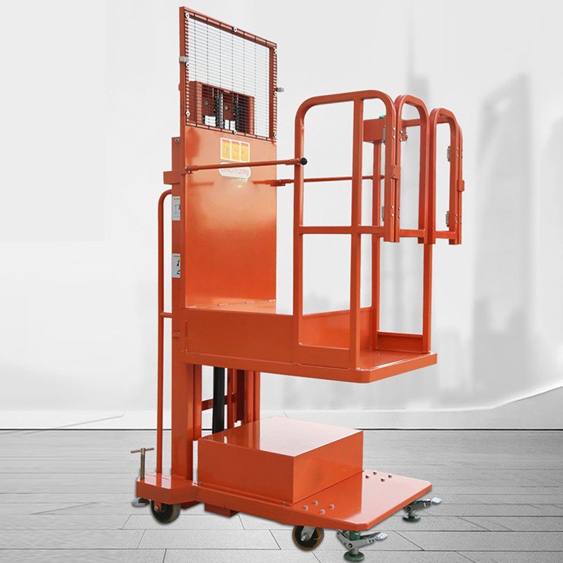 全电动高空取物机液压载人升高机器拣货半自动仓库取料车厂家批发图3