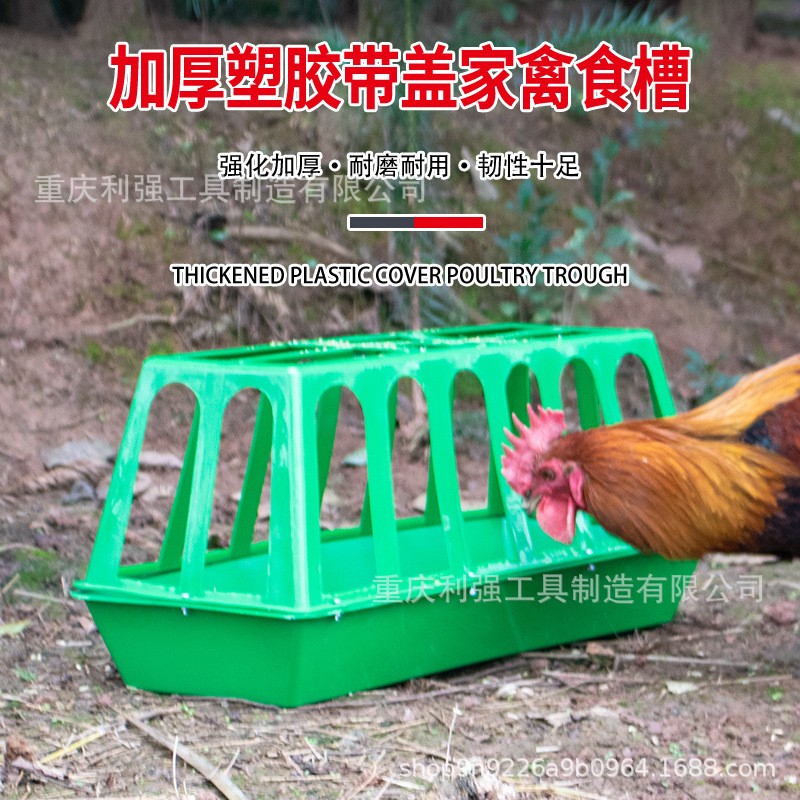养殖设备自动喂鸡鸭槽长型喂鸡喂鹅喂鸭塑料喂水槽家用饲料通加厚