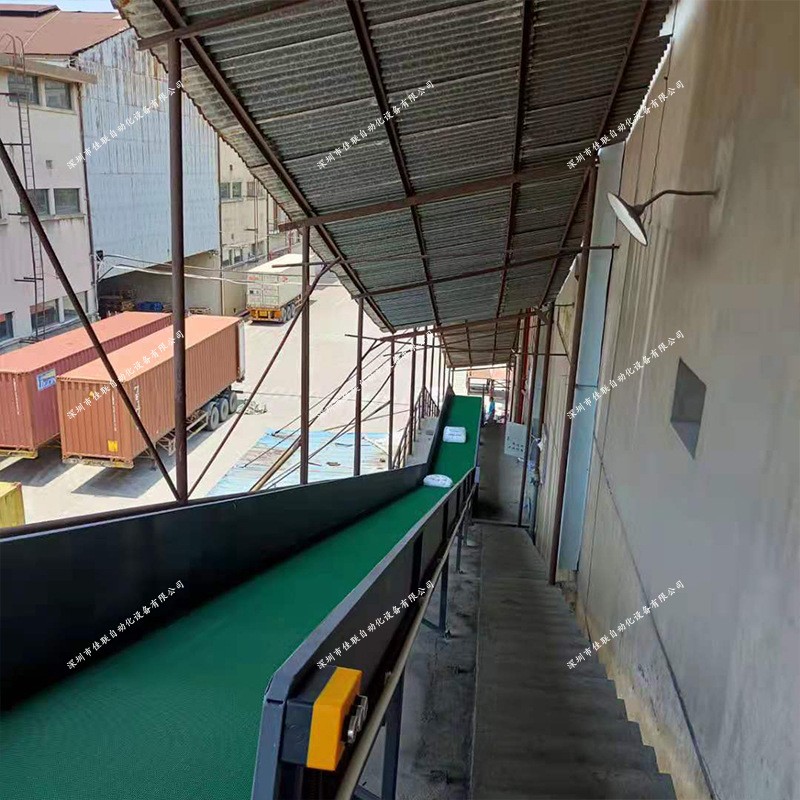 四楼下货传输带 自动传送带 楼层楼梯货物传送带 PVC防滑传送机图3