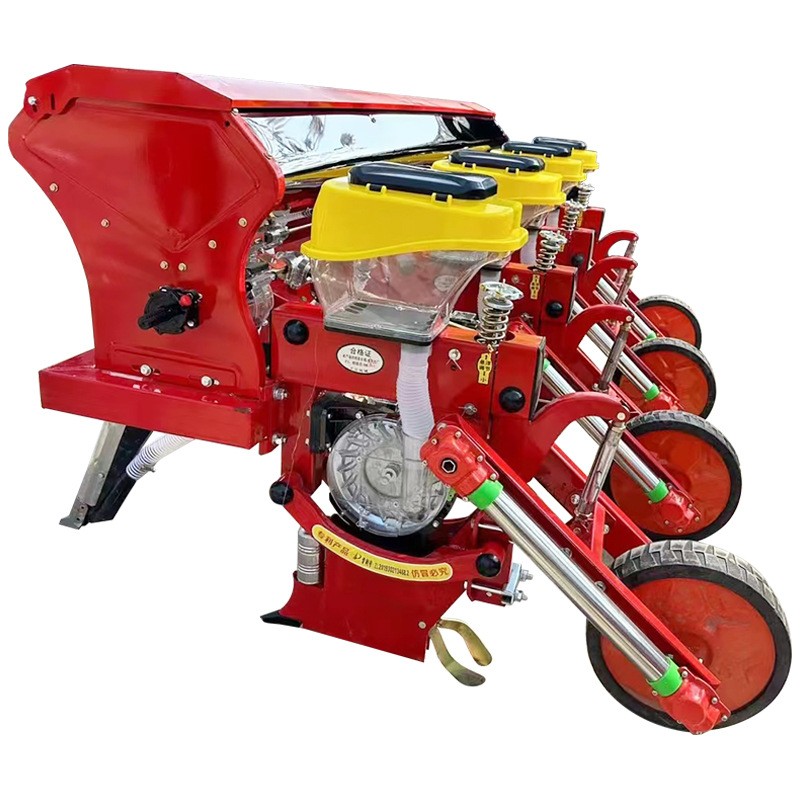 玉米播种施肥一体机大豆高梁谷物播种机四行六行悬浮式四 轮拖拉机图5