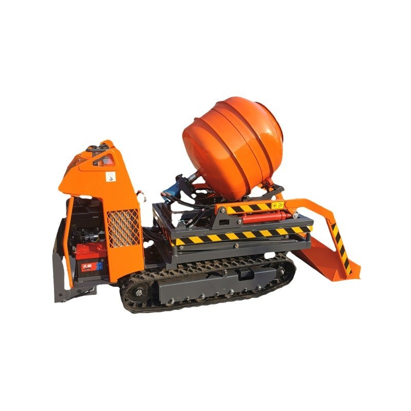 全地形履带混凝土搅拌车柴油款自上料搅拌罐600升水泥搅拌站图5