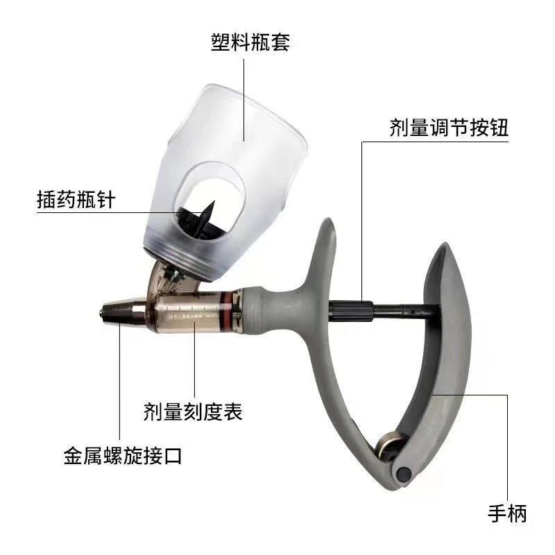 养殖畜牧连续注射器5ml大容量可调兽用疫苗猪用注射针图5