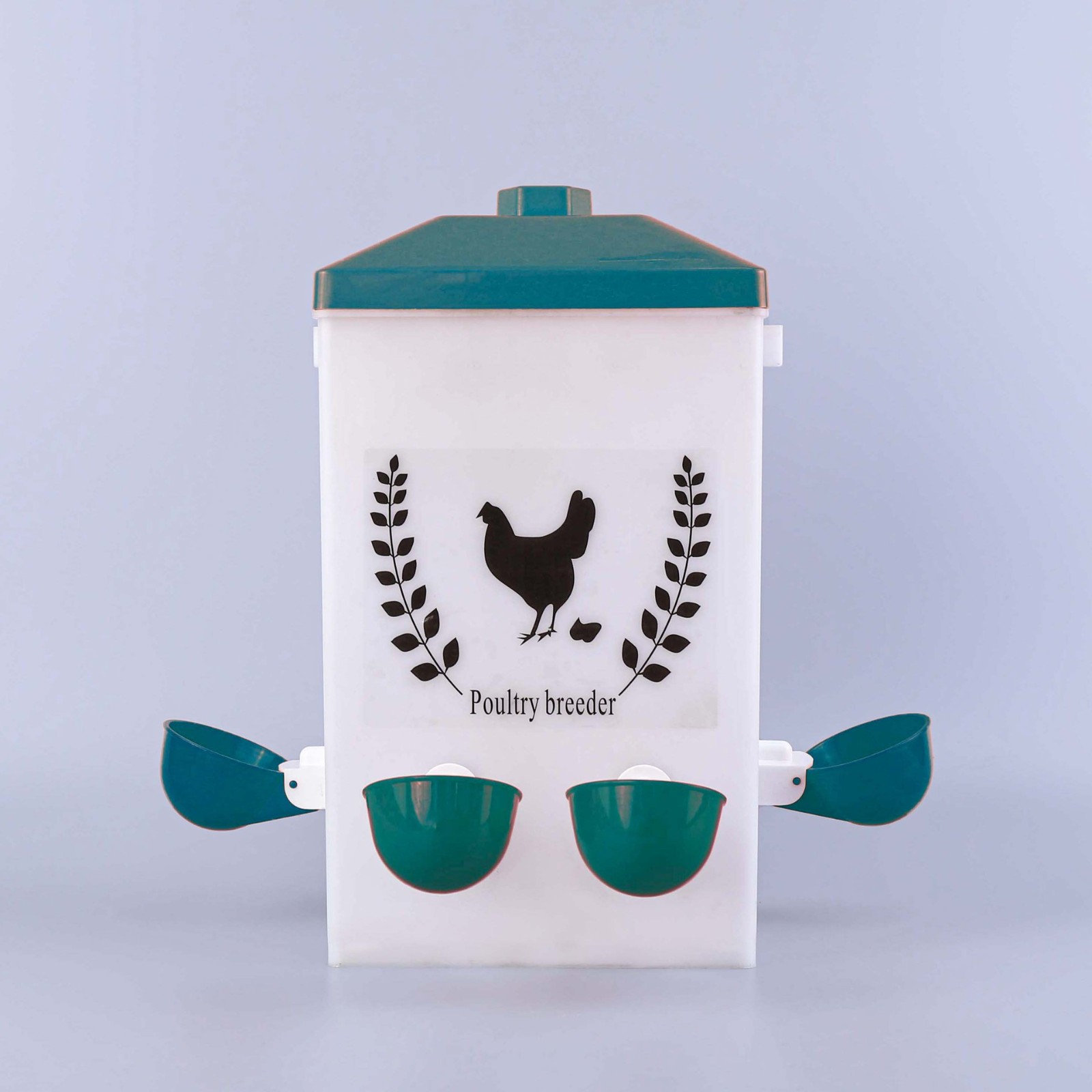 新型自动饮水器鸡鸭鹅下料器喂鸡饲料桶加厚料桶家禽喂水碗喂食器图2