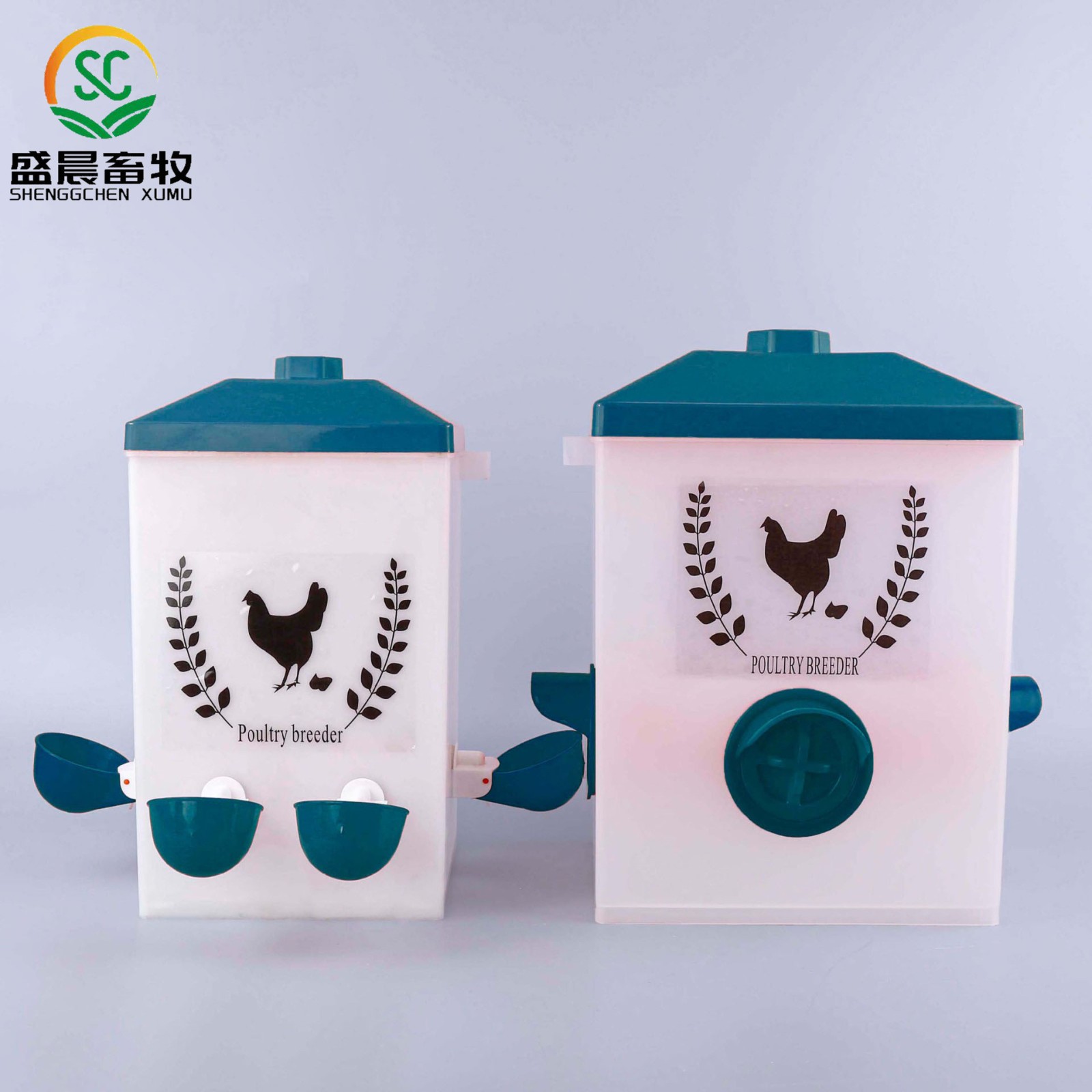 新型自动饮水器鸡鸭鹅下料器喂鸡饲料桶加厚料桶家禽喂水碗喂食器