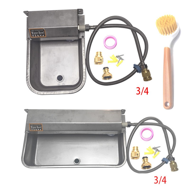 跨境不锈钢狗猫自动饮水机304狗猫饮水碗 全自动加厚兽用饮水碗