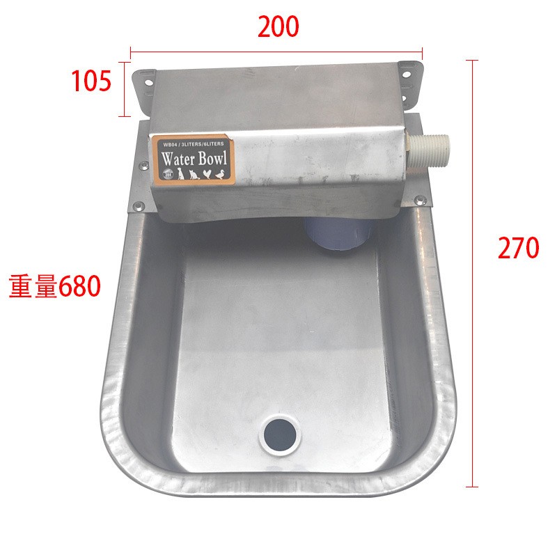 跨境不锈钢狗猫自动饮水机304狗猫饮水碗 全自动加厚兽用饮水碗图4