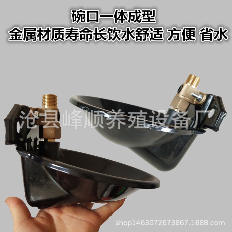 羊喝水自动饮水器猪牛羊饮水盆喝水槽铁羊碗羊用自动饮水碗铜阀图4
