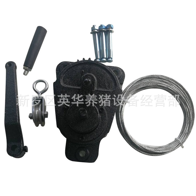 猪舍养猪场用手摇手动铸铁卷帘机蔬菜温室大棚养殖场卷帘机卷帘器图5