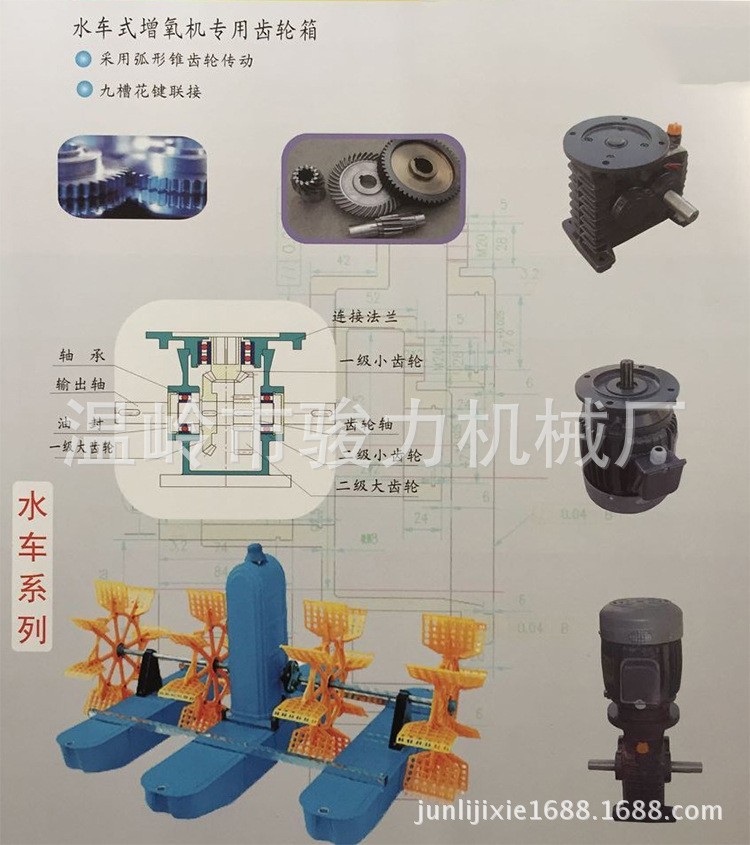 台州厂家销售水车式增氧机专用齿轮箱 水车系列