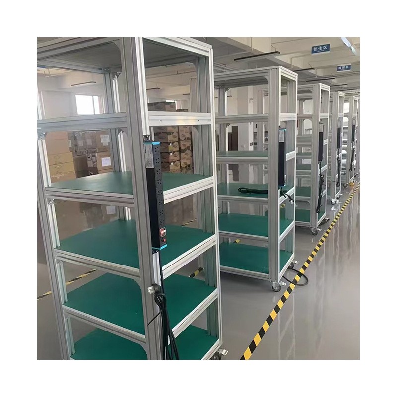 厂家定制老化架电源测试台防静电流水线工作台 电子老化架移动测图5