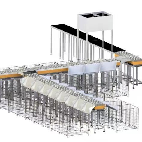 精准分拣包裹分拣输送系统物流轮式分拣机旋转分选机用于包裹分拣图2