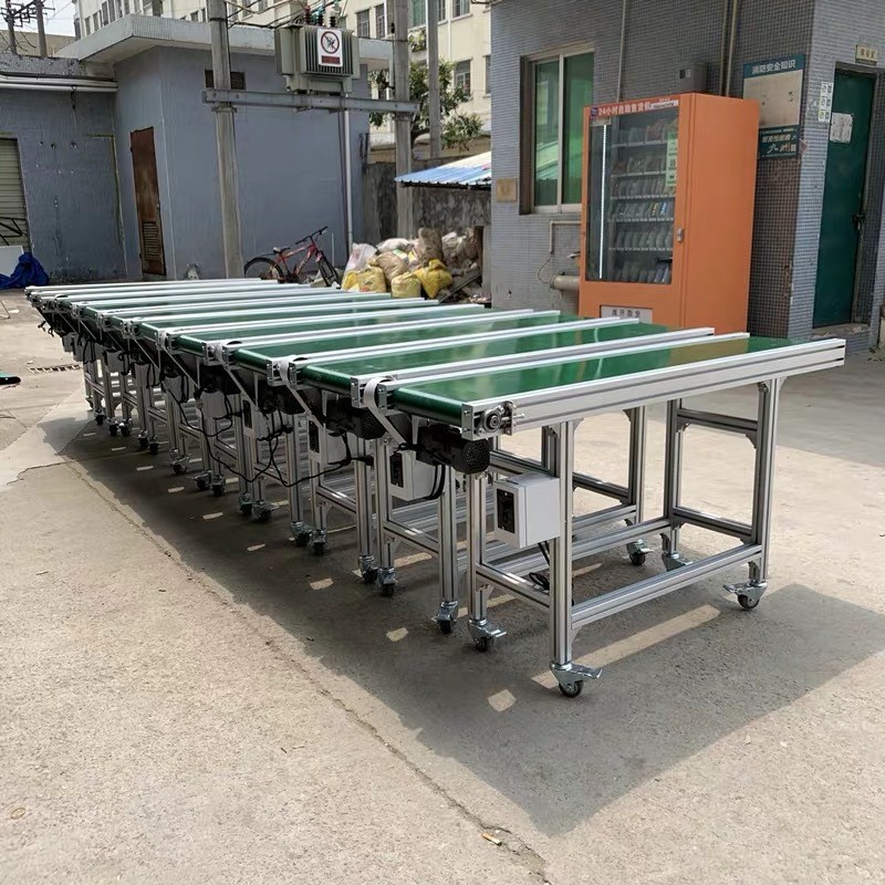 传送带小型输送机流水线物流装卸货移动式升降爬坡转弯皮带传送机图3